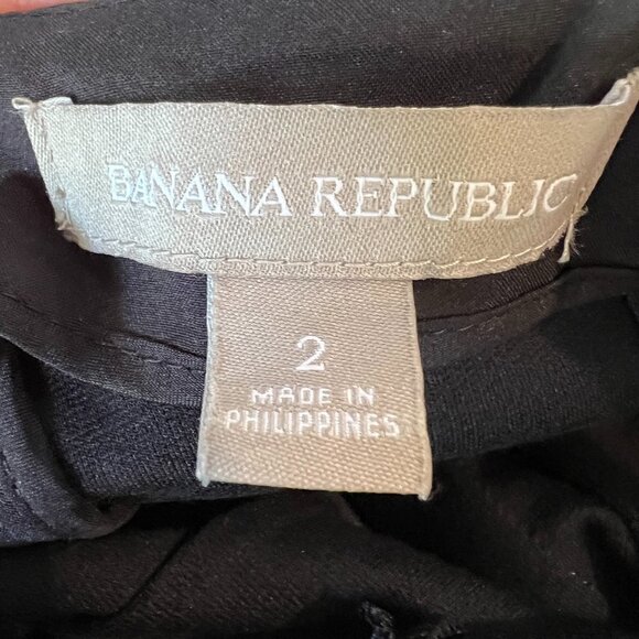 Banana Republic Black Dress Classic Fit and Flare Open Back Size 2 - Picture 7 of 10